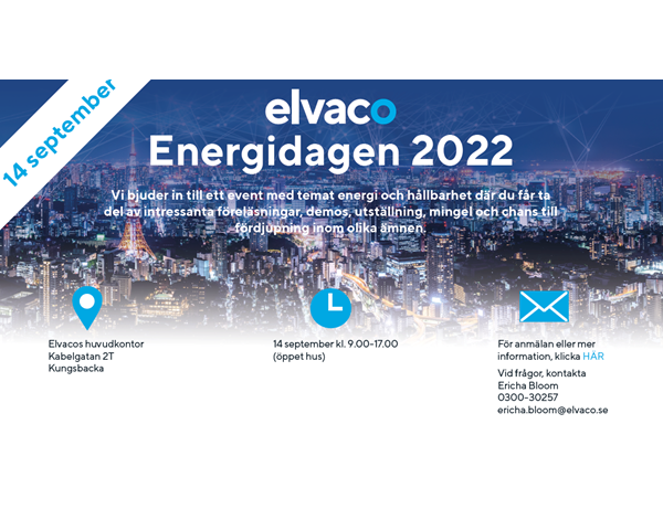 Elvacos Energy day, September 14